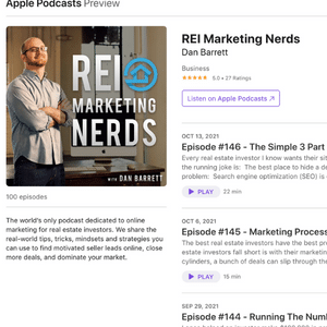 the REI Marketing Nerds Podcast - over 40k downloads